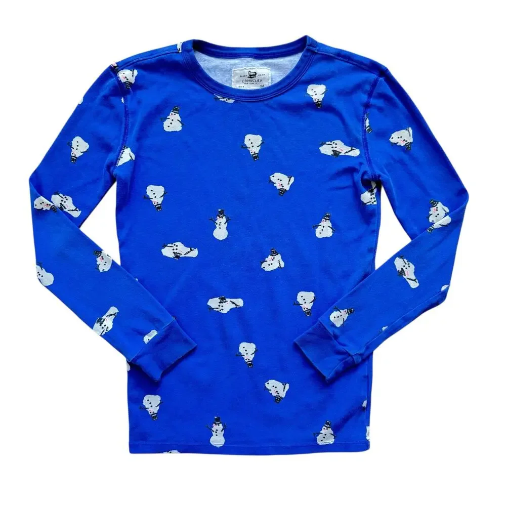 Crewcuts Melting Snowman Pajamas Size 12